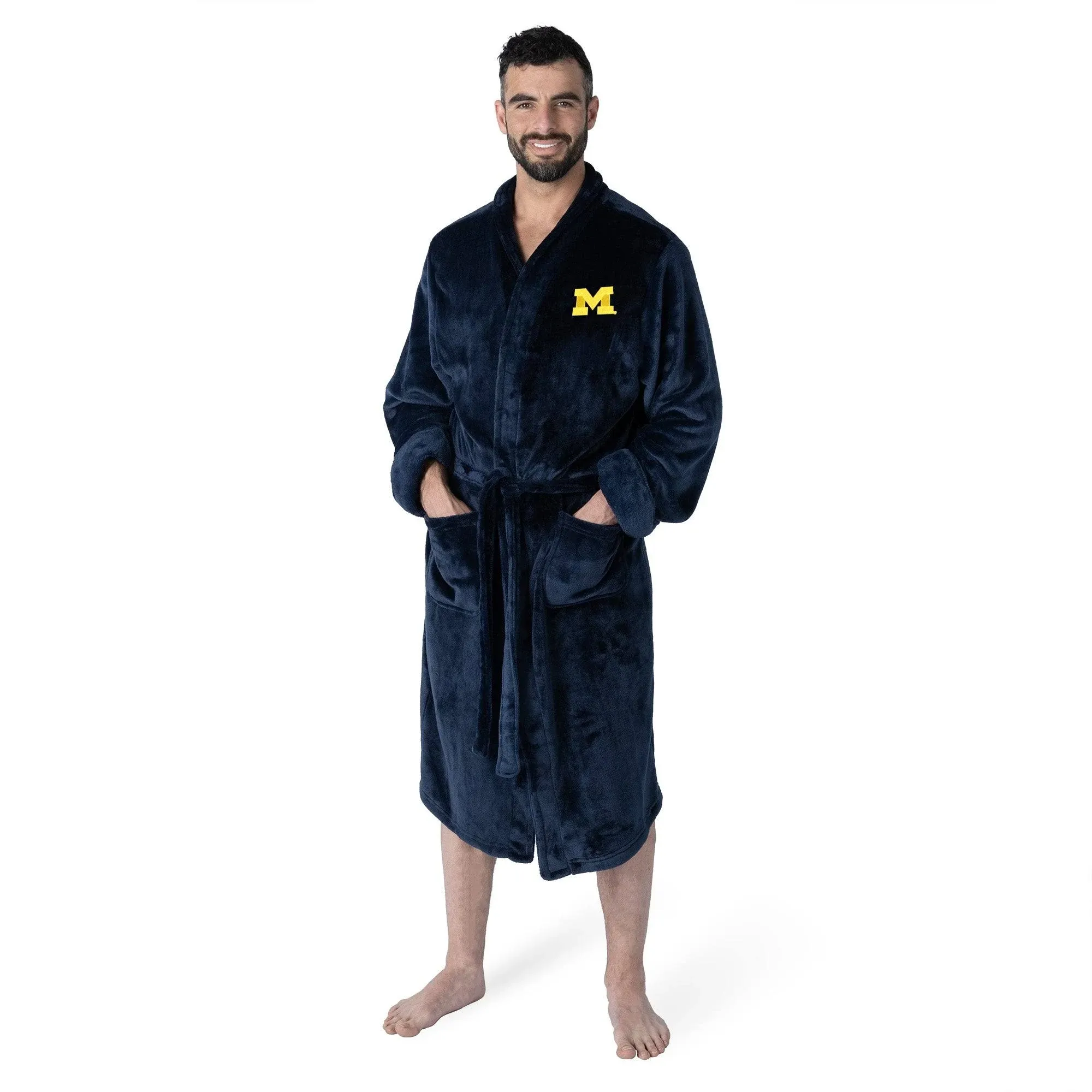 Michigan Wolverines Men's L/XL Silk Touch Bath Robe