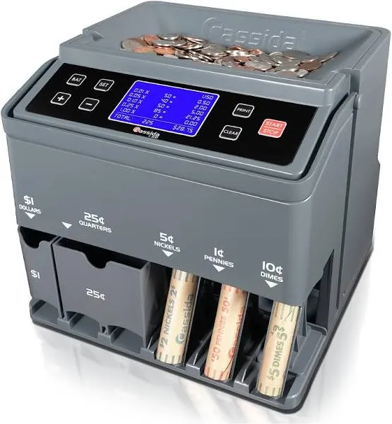 Cassida C300 Professional USD Coin Counter Sorter / Counter