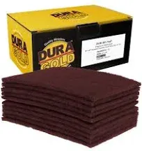 Dura-Gold Premium 6" x 9" Maroon Scuff Pads 10