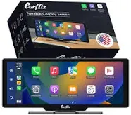 Carflix Portable Wireless Carplay Screen For Car 10.26 Inch Car Play Screen & Stereo Compatible With Android Auto And Apple Carplay