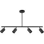 Globe Electric 60222 Willard 4-Light Adjustable Height Track Lighting, Matte Black