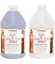 WiseBond® Interior Gloss Clear Bar & Table Top Wood & Concrete Epoxy Kit - 1 gal.