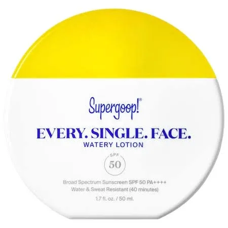 Supergoop! Every Single Face Watery Lotion SPF 50  1.7oz NEW IN BOX EXP 11/2023