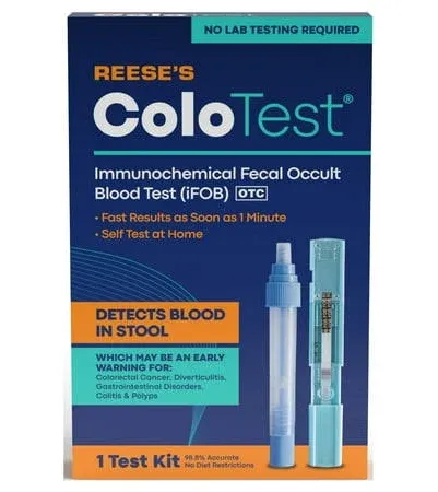 Reese&#039;s Colo Test. Immunochemical Fecal Occult Blood Test iFOB. 1 Test Kit New