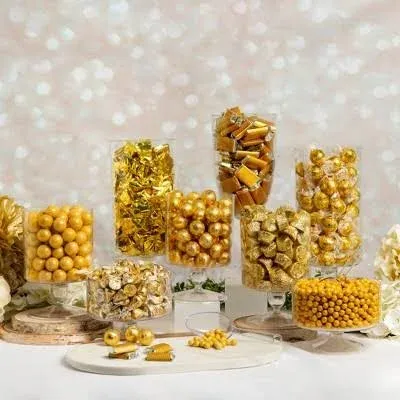 Gold Premium Candy Buffet - Personalized Candy Wrappers, Custom Candy & Personalized Chocolate Bars