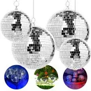 Pack of 4 Large Disco Balls Disco Ball Set Hanging Disco Balls Decor