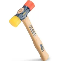 Estwing 12.5&#034; Rubber Mallet Hammer (Red &amp; Yellow) Dfh-12