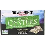 Crown Prince Smoked Oysters in Pure Olive Oil - 3 oz