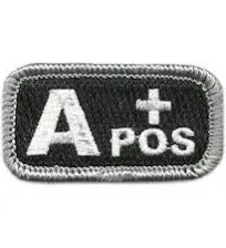 VELCRO® BRAND Fastener Morale Patch Blood Type O+ POSITIVE Coyote 1x2&#034; 