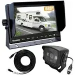 VT1 1080P Wired Car Backup Camera Kit, Easy to Install for Continuous or Reversing Viewing, 4.3" in-Mirror Clip-on Monitor with HD Backup Camera for Cars, Pickups, SUVs, Vans, Sedans, Trucks