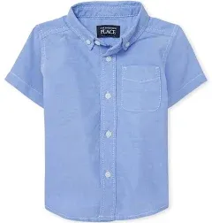 The Children's Place and Toddler Boys Short Sleeve Oxford Button Down Shirt