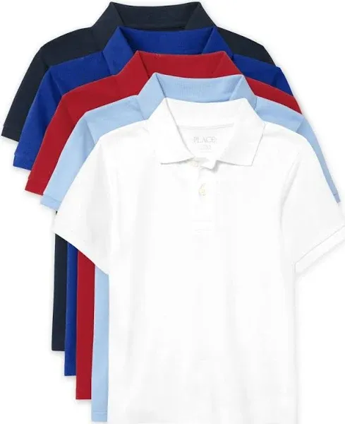 The Children's Place Boys Multipack Short Sleeve Pique Polo