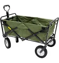 Mac Sports Collapsible Steel Frame Garden Utility Wagon Cart, Green (Used)