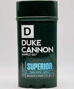 Duke Cannon Supply Co. Anti-Perspirant Deodorant for Men 3 oz. Superior, 2 Pack - Unique Masculine Scent, Odor Control & Soothe Skin