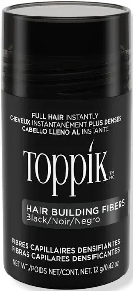 Toppik Hair Building Fibers, 3g Fill In Fine or Thinning Hair Instantly Thicker, Fuller Looking Hair 9 Shades for Men Women