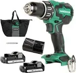 Metabo HPT DS18DBFL2EM MultiVolt 18V Lithium-Ion Cordless Drill/Driver Kit with 2 Batteries (1.5 Ah)