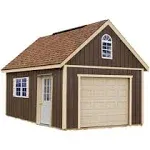 Best Barns 12-ft x 24-ft Wood Single Car Garage Building