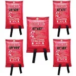 Fire Blanket for Home, Fiberglass Fire Suppression Blanket for Kitchen, Flame Retardant Protection and Heat Insulation Emergency Fireproof Safety Blanket for People, 39.3"x39.3" 2pack