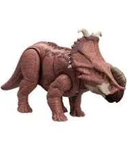 Mattel Jurassic World Wild Roar Dinosaur Action Figure, Pachyrhinosaurus with Continuing Head Strike & Roar Sound, Posable Toy with Digital Play