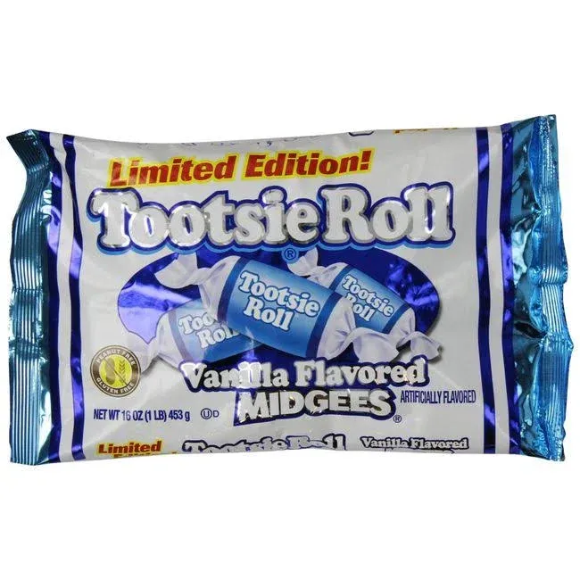 Vanilla Tootsie Roll Midgees Limited Edition 16 Oz (2 Pack)