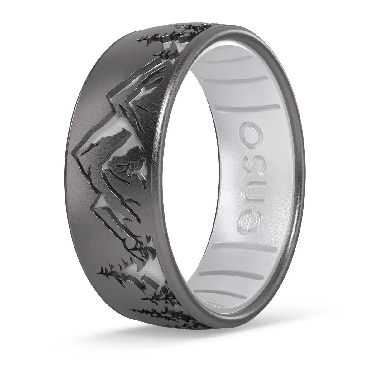 Enso Rings Etched Silicone Ring