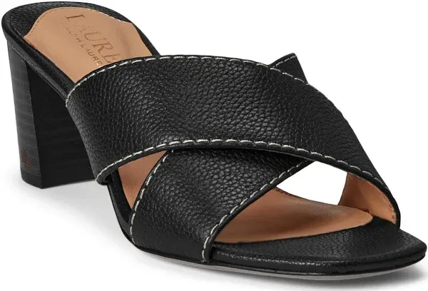 Lauren Ralph Lauren Women's Freddi Tumbled Leather Sandal