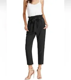 Grace Karin Women's Pants & Jumpsuits Grace Karin Cropped Paper Bag Waist Pants With Pockets