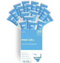 Godora ECO-Friendly Poo Gel Powder with Spoon, Fast-Absorbing 10.58oz, white 