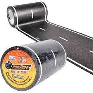 PlayTape Black Road curve 2&#034;-Road Car Tape reusable 8 curves in 1 pack-free ship