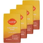 Lume Triple Milled Soap - Rich Moisture & Gentle Cleansing - Paraben Free, Phthalate Free, Skin Safe - 5 Ounce Pack of 4 Toasted Coconut