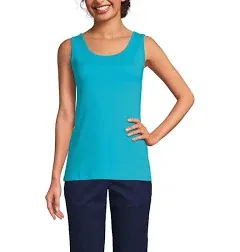 Lands' End Women's Petite Cotton Tank Top