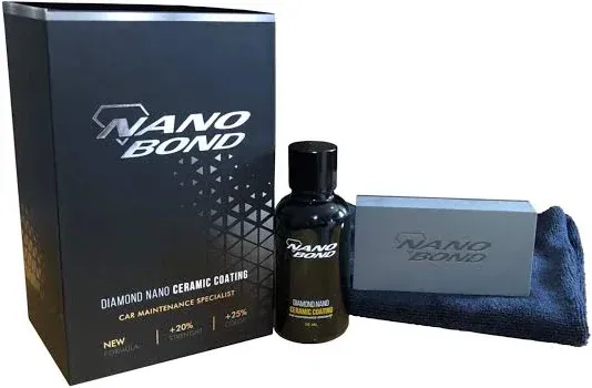 Nano Bond Ceramic Coating 9H PRO, Car, Plastic, Glass, and Wheel Exterior Care Product kit, Hydrophobic, Long Lasting Professional Care, High Gloss Paint Shine, Automotive Polishing with Sio2, 30ML