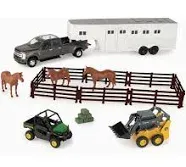 John Deere Tomy 1/32 Hobby Set with Horses