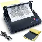 Tattoo Transfer Stencil Machine Copier Printer Thermal Tattoo Kit Copier Printer With 20pcs Tattoo Stencil Transfer Paper, Black