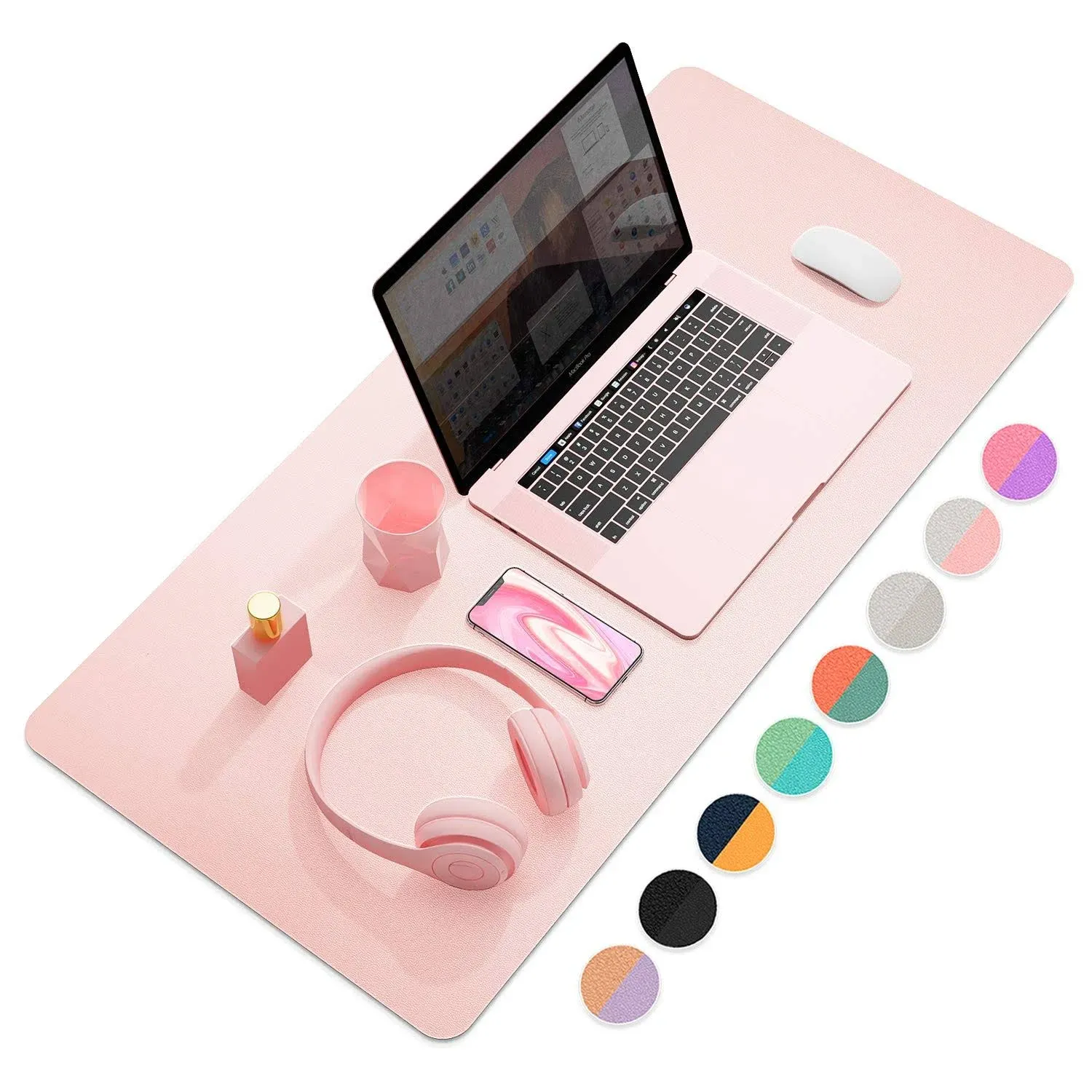 YSAGi Desk Mat, Pad, Waterproof Dual-sided Large Pink Leather Pad 47.2&#034; x 23.6&#034;