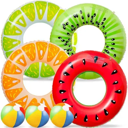 90shine 4pcs Fruit Pool Floats