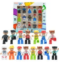 Playmags Magnetic Figures Community Set of 15 Pieces