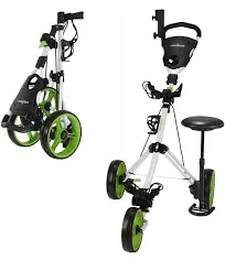 Caddymatic Golf X-Treme 3 Wheel Push/ Pull Golf Cart with Seat