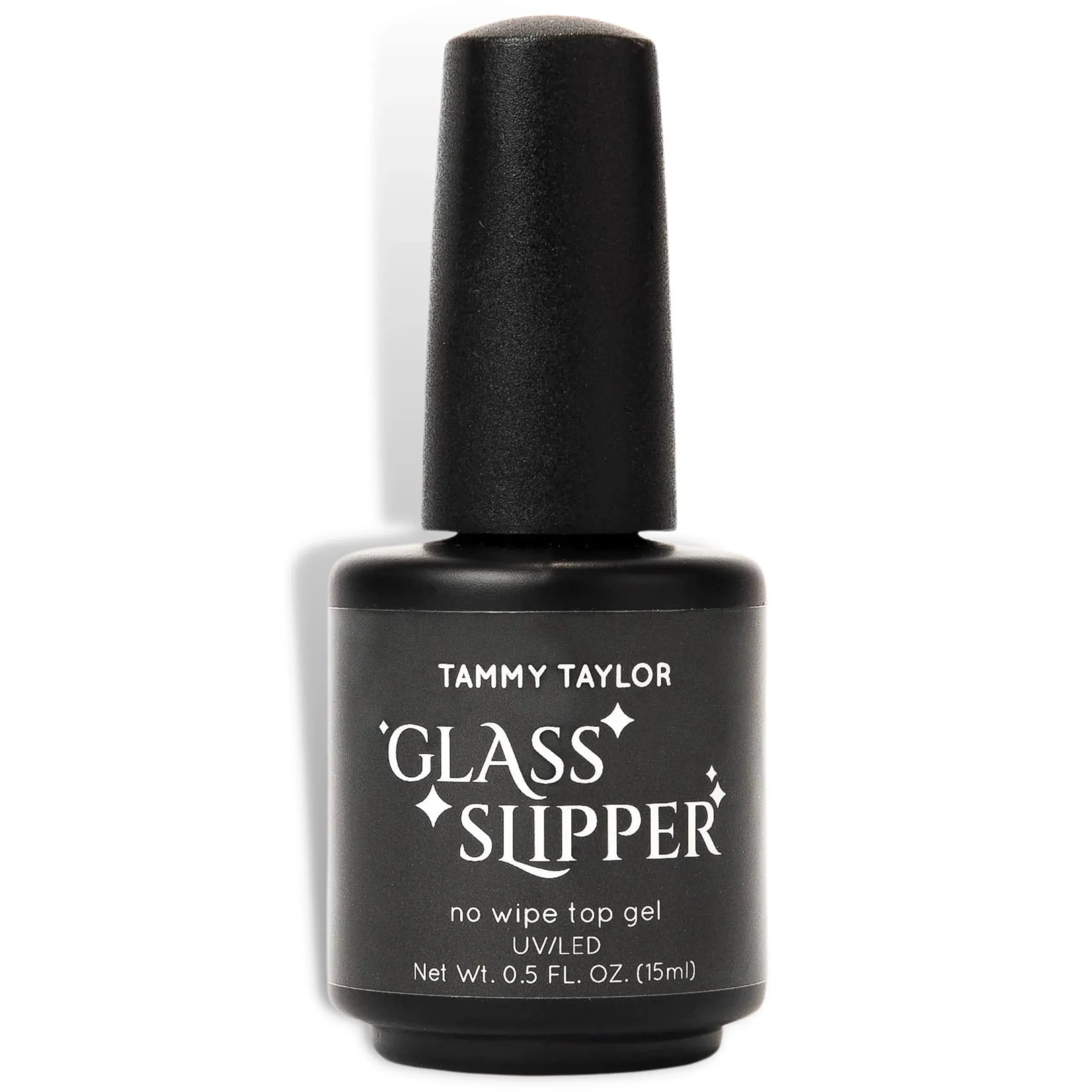 Tammy Taylor Glass Slipper No Wipe Gel Top Coat Nail Polish | Professional UV/LED Quick Cure Manicure Finish Gel | Non Yellowing, No Chip, High Gloss Clear Gel Polish for Acrylic Tips and Gelegance