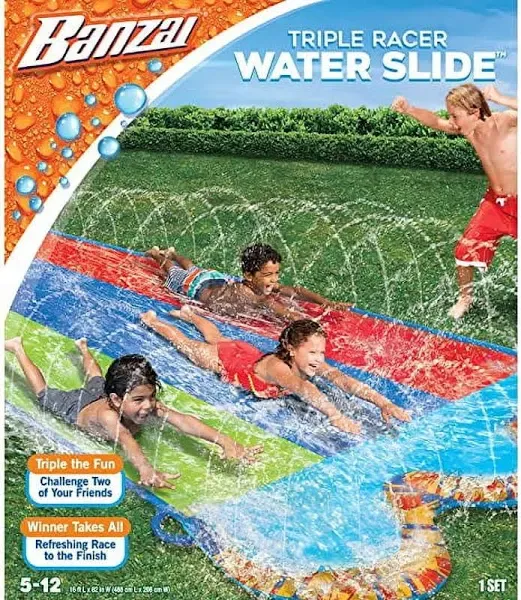 Banzai Triple Racer Water Slide