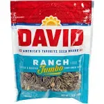 DAVID SEEDS Roasted and Salted Ranch Sunflower Seeds, 1.625 oz, 12 Pack