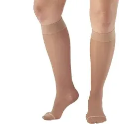 Ames Walker AW Style 16 Sheer Support Closed Toe 15-20 mmHg Moderate Compression Knee High Stockings man Wide