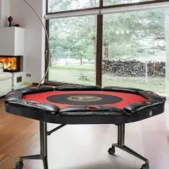 Triton Premium Poker Table for 8 Players - Foldable and Long-Lasting Poker Table, Luxurious Vegas Style Casino Experience at Home