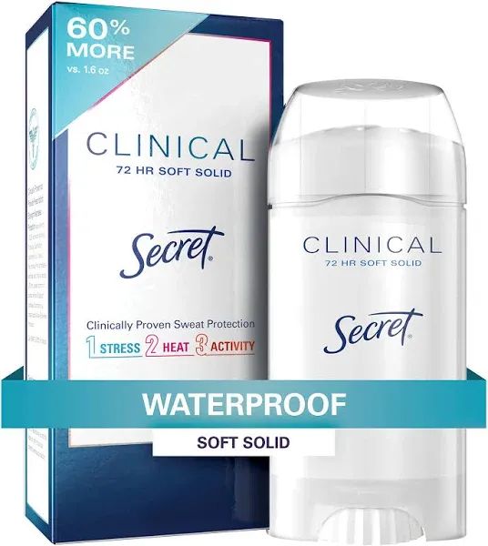 Secret Clinical Strength Advanced Solid Antiperspirant and Deodorant Light And Fresh Scent 1.6 Ounce