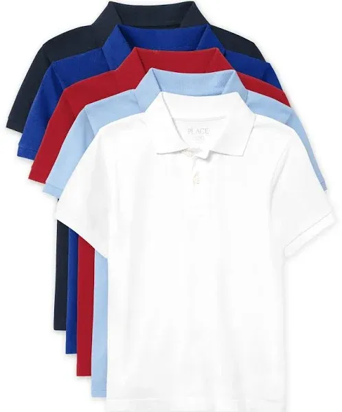 The Children's Place Boys Multipack Short Sleeve Pique Polo