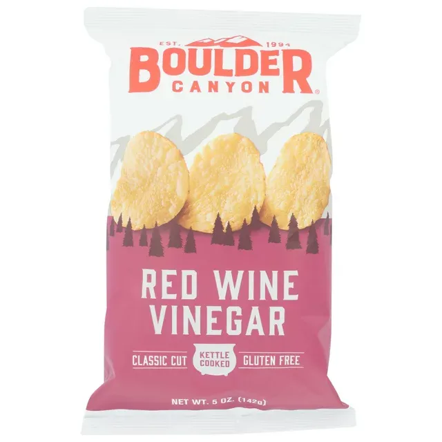 Boulder Canyon Kettle Chips Red Wine Vinegar, 5 Oz