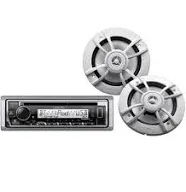 Kenwood PKG-MR382BT KMR-D382BT marine CD receiver and KFC-1633MRW Speakers 6.5&#034;