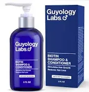 Hair Growth Shampoo For Men - With Conditioner for Thinning Hair - Natural DHT Blockers To Reduce Hair Loss - Biotin and Keratin Best for Growth and Thickening - Made in USA by Guyology Labs