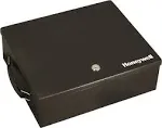 Honeywell Large Cash Management Box, Key Lock, 11 x 14.3 x 4.3, Steel, Black ;