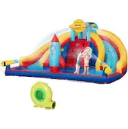 Outsunny 5-in-1 Inflatable Water Slide Kids Castle Bounce House